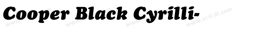 Cooper Black Cyrilli字体转换